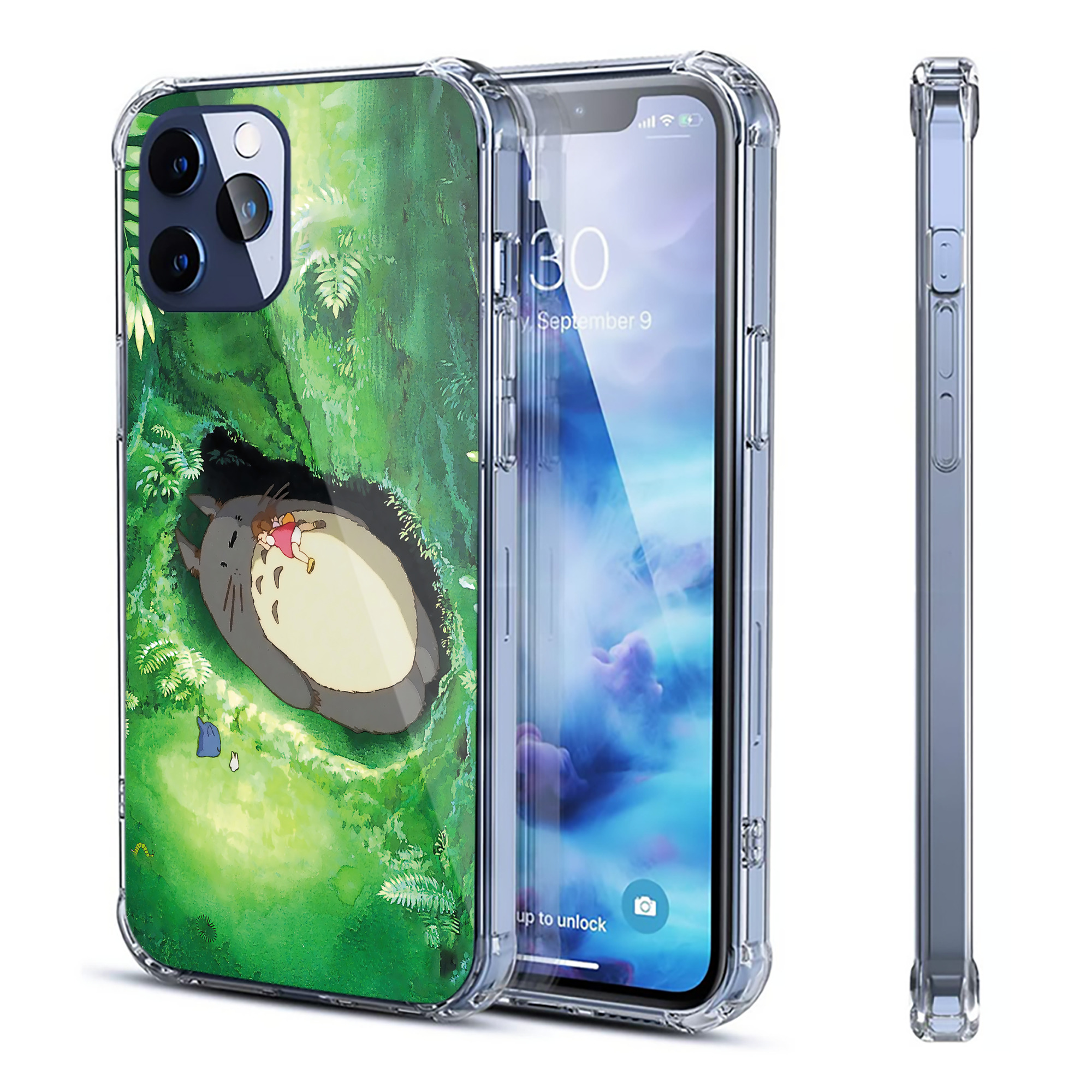 （画像用） となりのトトロ 草壁メイ 草壁サツキ My Neighbor Totoro Satsuki Kusakabe Mei Kusakabe 【iPhone 12シリーズ対応】透明スマホケース（クリアソフトケース）